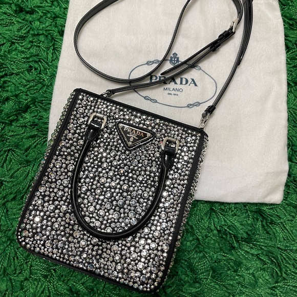 Prada Crystal Small Embellished Tote - Picture 1 of 8